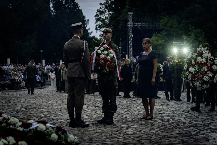 Uroczystości związane z Powstaniem Warszawskim na Cmentarzu Wolskim